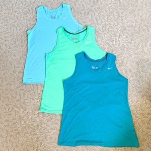 3 Dri-fit Nike tank tops